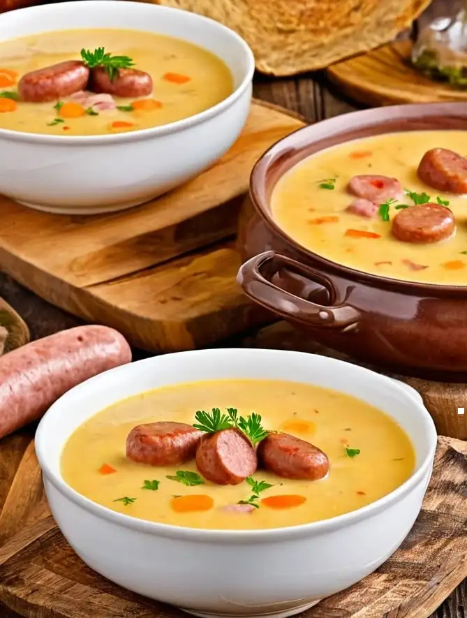 kartoffelsuppe mit wiener würstchen