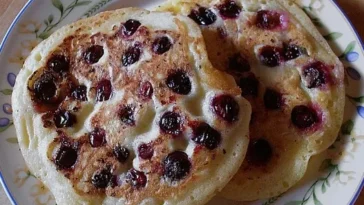 Pancakes mit Blueberries