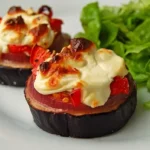 Fettarme überbackene Auberginen