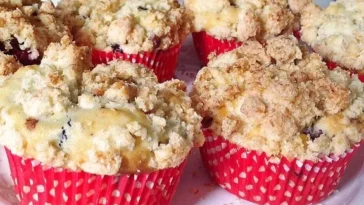 Kirsch Muffins mit Kokosstreusel