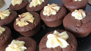 Double Chocolate Cheesecake Muffins