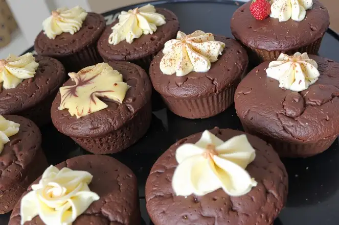 Double Chocolate Cheesecake Muffins