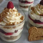 Himbeerdessert mit Spekulatius