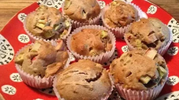 Vegane Rhabarbermuffins