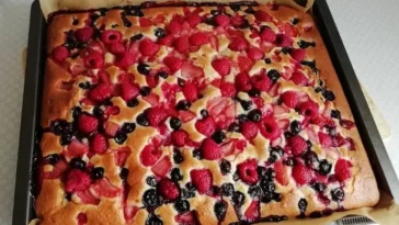 Joghurt Frucht Blechkuchen