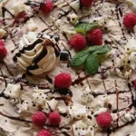 Eistorte Baiser mit Himbeeren