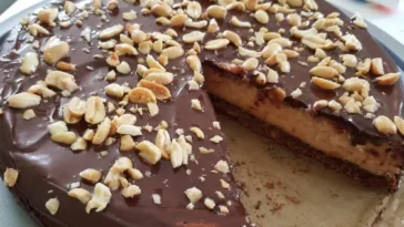 All american Chocolate and Peanut Butter Cheesecake