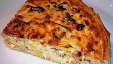 Quiche mit Lauch und Schinken