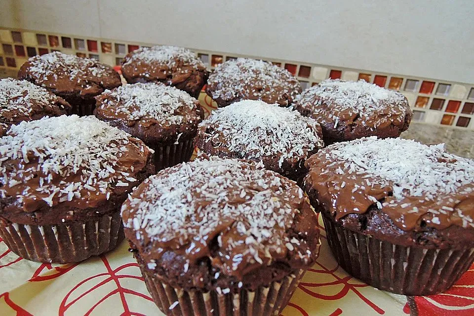 schoko-kokos-nutella-muffins - Best Rezepte