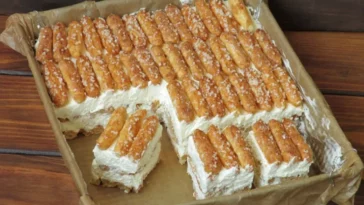 Butterkeks kuchen mit vanillecreme