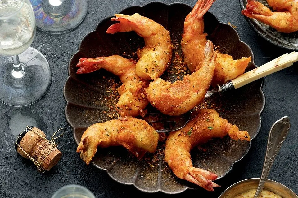 knusprig-gebackene-tempura-garnelen-mit-curry-mayonnaise - Best Rezepte