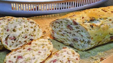 Zwiebel Käse Schinken Brot