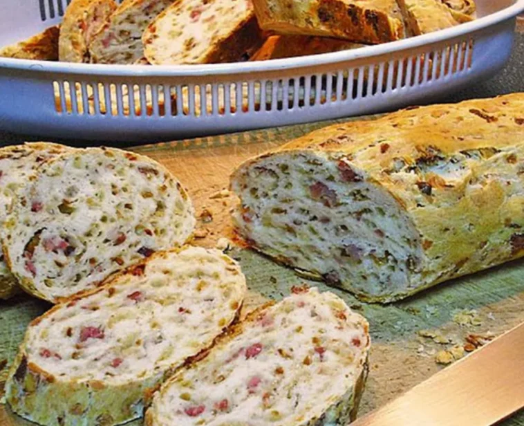 Zwiebel Käse Schinken Brot