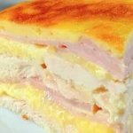 Herzhafte Hähnchen-Torte mit Schinken und Käse