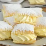 Teilchen gefüllt mit Paradiescreme