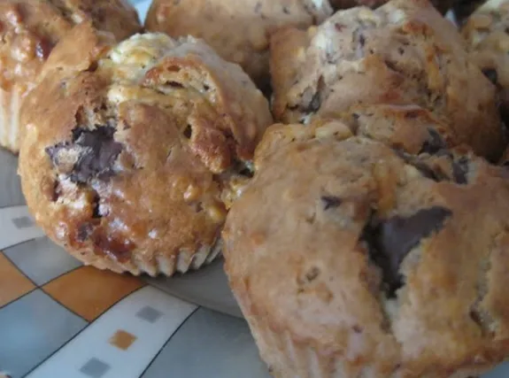 White and black Chocolate Muffins