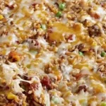 Mexikanisches-Reis-und-Hackfleischgratin