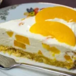 Quarkkuchen mit Pfirsich