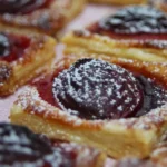 Blätterteigteilchen mit saftigen Pflaumen