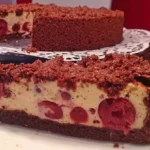 Schoko – Streuselkuchen mit Quark – Kirschfüllung