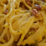 Spaghetti mit Kürbis Zucchini Carbonara