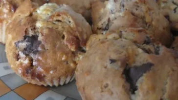 White and black Chocolate Muffins