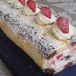 Zebrarolle mit Erdbeeren