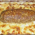 Hackbraten mit Kartoffeln in Sahne