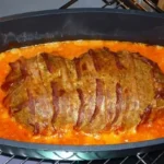 Paprika-Feta-Hackbraten