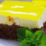 Quarkschnitten mit Mandarinenguss