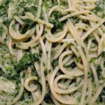 Spaghetti in Frischkäse Spinat Soße