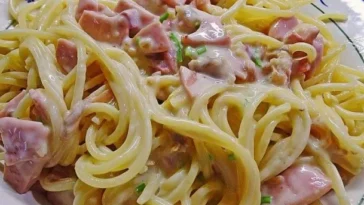 Spaghetti mit Schinken Sahne Soße rezept