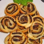 Blutwurst-blätterteigschnecke