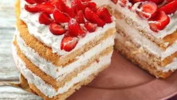 Erdbeer-Vanille-Torte mit Skyr