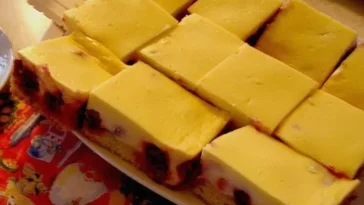 Käse Kirsch Kuchen vom Blech