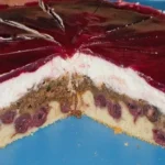 Nutellakuchen mit quark und kirschen