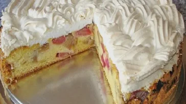 Rhabarber baiser kuchen