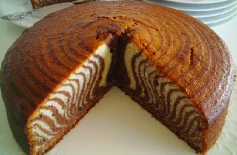 VANILLE ZEBRA KUCHEN OHNE MEHL