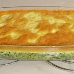 Hirse-Auflauf mit Rahmspinat und mit Eiersahne überbacken