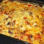 Überbackene Gyros in Champignon Sahnesoße