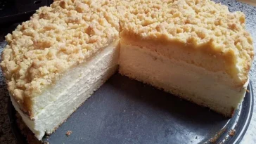 Streuselkuchen mit Vanillecreme