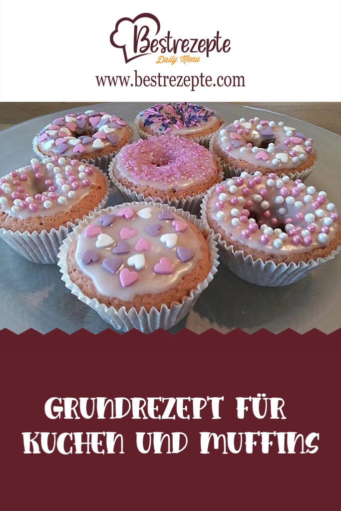 Grundrezept für Kuchen und Muffins pin