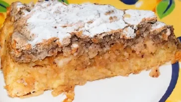 Altbäuerlis Apfelkuchen mit Nusshaube