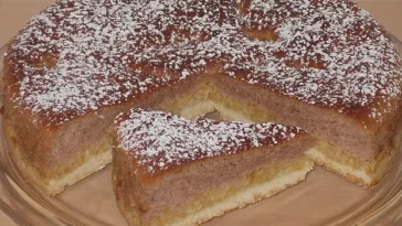 Apfelkuchen mit Mürbeteig und Kakaobiskuit