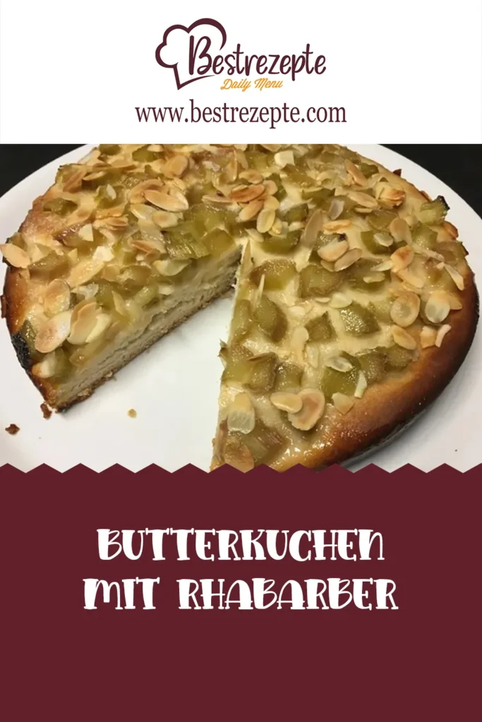 Butterkuchen mit Rhabarber