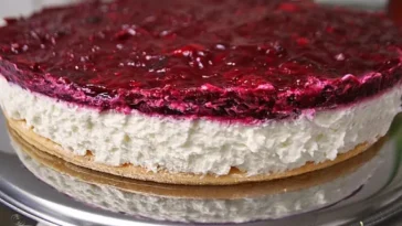 Fantakuchen mit Roter Grütze