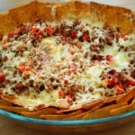 Feuermohns feurige überbackene Nachos