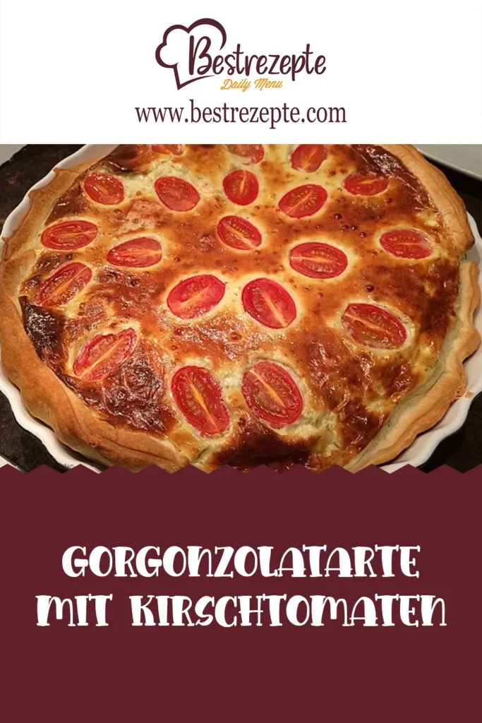 Gorgonzolatarte mit Kirschtomaten