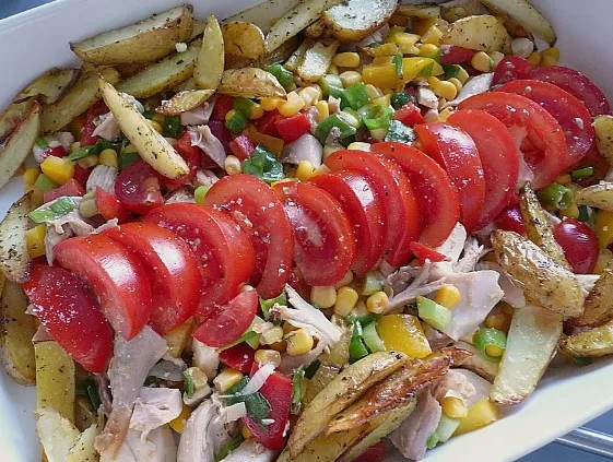 Kartoffelsalat mit Huhn