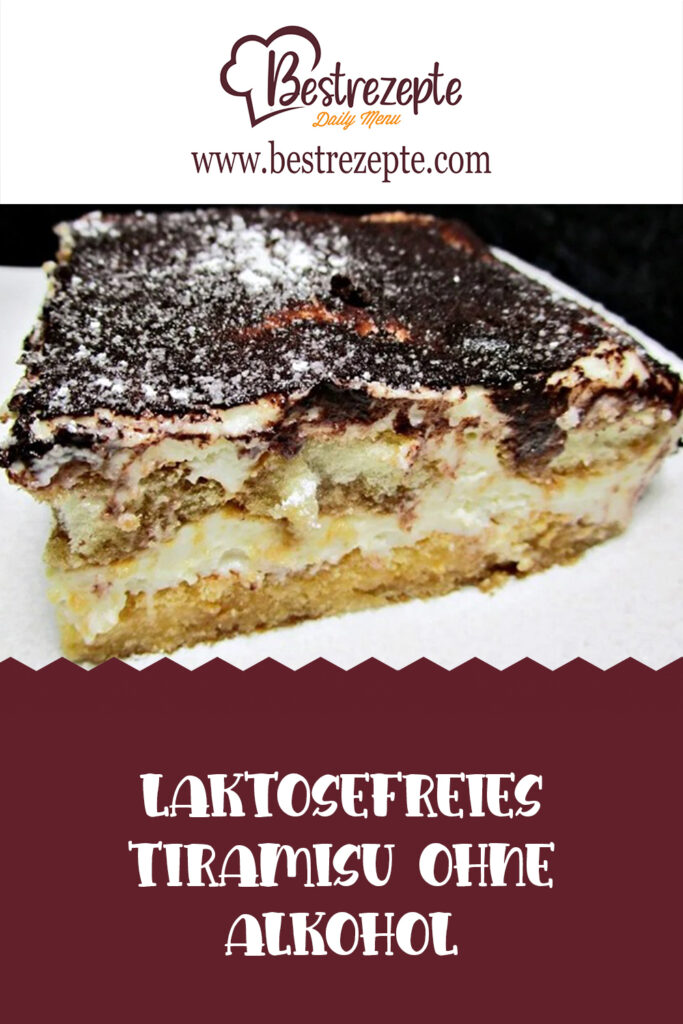 Laktosefreies Tiramisu ohne Alkohol